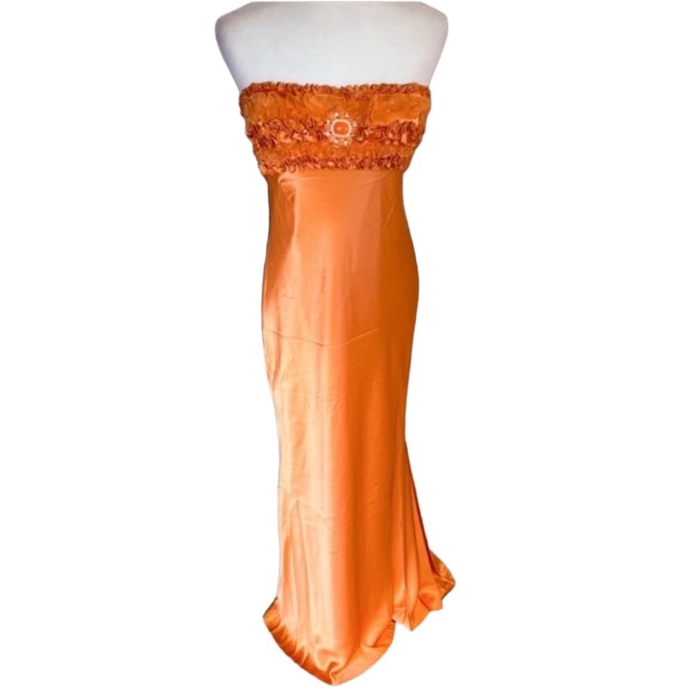 Marc Bower Strapless Gown Orange